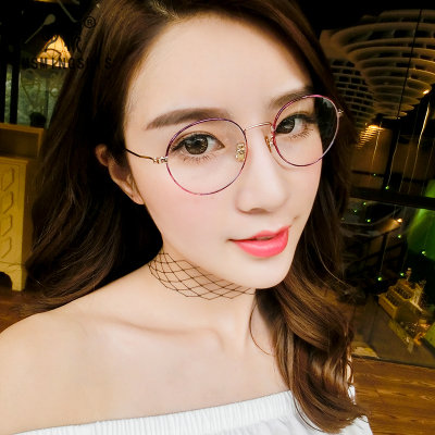 明视 复古圆女潮款眼镜框防辐射防蓝光近视眼镜男款平光镜(七彩 单买镜架(定型片)) 明视 复古圆女潮款眼镜框防辐射防蓝光近视眼镜男款平光镜(七彩 单买镜架(定型片))