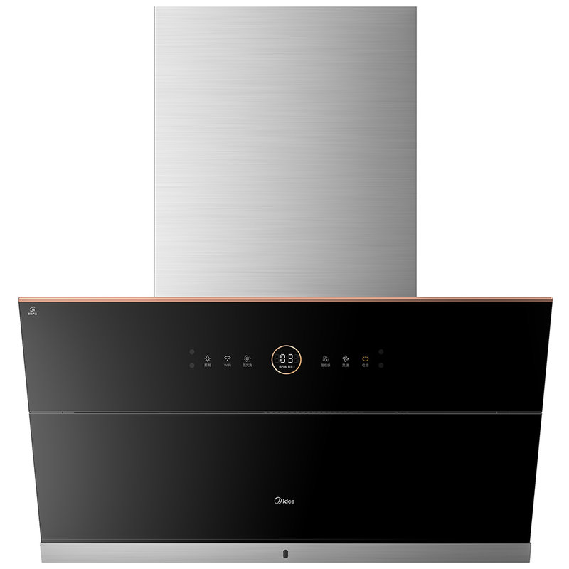 美的抽油烟机cxw-280-c61p不锈钢 玻璃