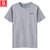NIANJEEP/吉普盾  新款男式短袖圆领宽松棉春夏运动休闲T恤9616(灰色 4XL)