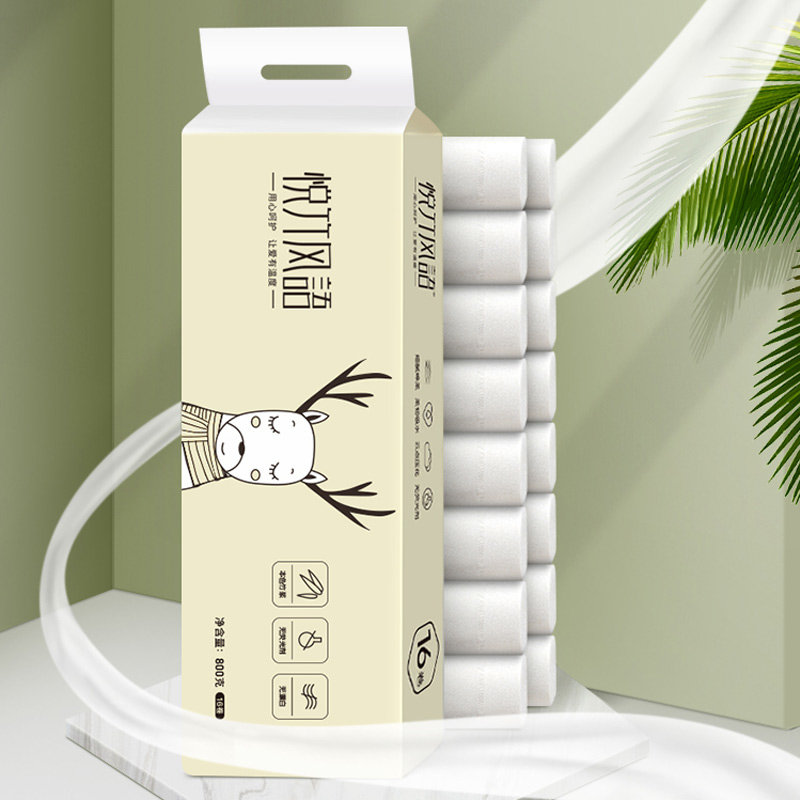 生活用纸悦竹风语原生浆卷纸1提装16卷4层加厚卷返回商品页