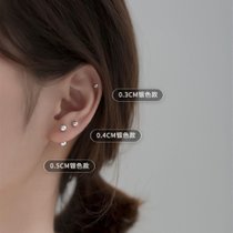 耳洞防发炎耳棍养耳洞耳棒耳钉女夏小众耳钉2021年新款防过敏钛钢(银色3毫米+4毫米+5毫米【共6只】 默认版本)
