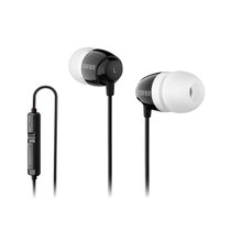 Edifier/漫步者 K210入耳式耳塞双插头电脑耳机带麦克风音量线控(黑色)