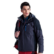 TECTOP户外新款冲锋衣男女三合一两件套西藏防水保暖加厚登山外套(男款深灰色 3XL)