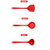 食品级硅胶厨具(红色 硅胶锅铲三件套（锅铲 汤勺 漏勺））)