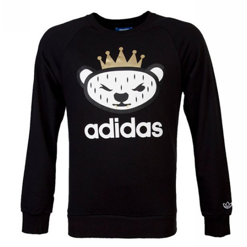 adidas阿迪达斯男士休闲运动跑步上衣t恤衫三叶草2016新款熊猫长袖