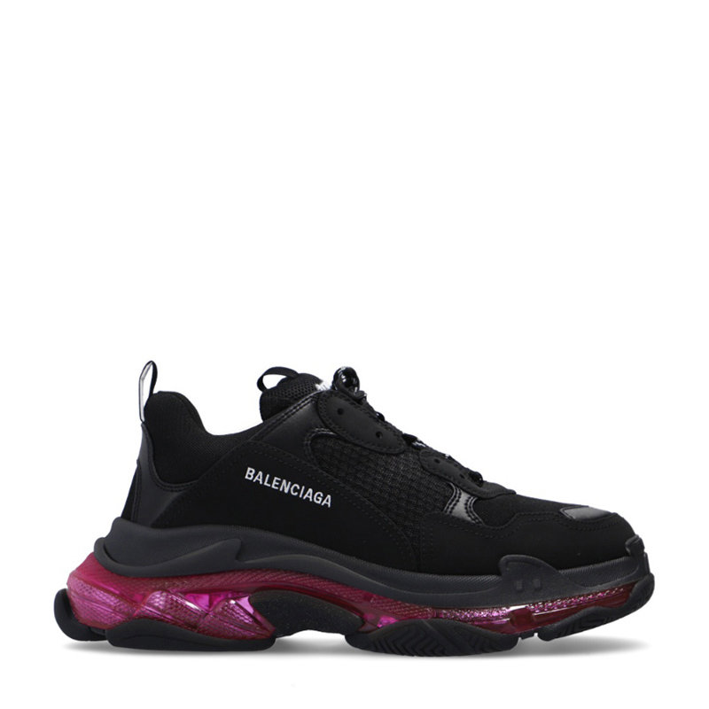 鞋靴balenciaga印花logo拼接色鞋底老爹鞋运动鞋w2fr110530142黑时尚