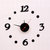 【龟兔】亚克力创意挂钟挂墙 时尚DIY时钟数字钟表家居装饰时钟石英钟(黑色)