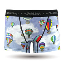 DarkShiny 复古热气球风 个性情侣配色 男式平角内裤「MBON61」(花色 S)
