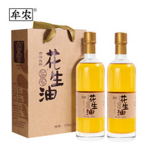 牟农古法醇香花生油礼盒玻璃瓶装500ml*2 真快乐超市甄选