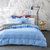 纯色纽扣床上床单被套四件套1.8m床上用品宿舍(水影蓝 1.8m（6英尺）床)