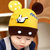 婴儿帽子秋冬季0-3-6-12个月男女宝宝帽子韩国儿童小孩毛线帽套头帽1-2岁(姜黄色)