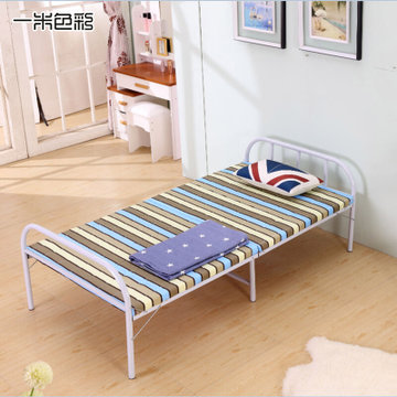 一米色彩 折叠床单人床午休床行军床铁艺床1.2米双人床陪护床简易床 免安装 T501(宽0.8米长1.9米)