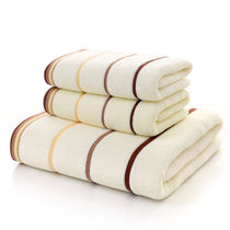 宇康2毛巾1浴巾三件套全棉柔软舒适吸水力强灵动系列包邮(白色)