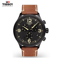 天梭(TISSOT)瑞士手表 天梭男表 速驰系列皮带石英男士腕表时尚运动表送男友(T116.617.36.057.00)
