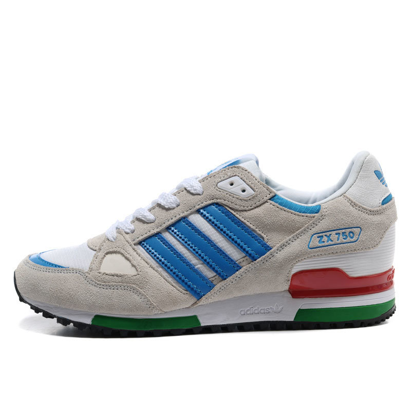 adidas/阿迪达斯男女鞋三叶草zx750跑步鞋运动鞋复古休闲鞋(浅灰色 36