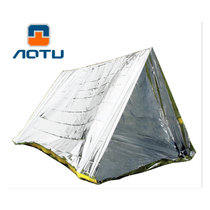 凹凸 户外双人简易帐篷PET急救保温救灾便携帐篷保暖救生毯AT9045(银色)