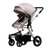 华婴高景观婴儿手推车可坐躺四轮避震折叠baby stroller 3 in 1(739A银卡其单车 默认版本)