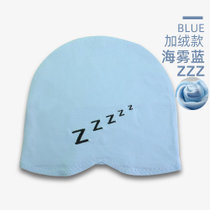SUNTEK睡帽女可爱夏季薄款包头帽睡眠空调防风睡觉保暖儿童月子帽子(M码（适合头围53-58cm）建议*成人用 加绒款：静谧蓝ZZZ)