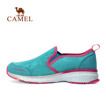 Camel/骆驼户外徒步鞋 春夏女款透气防滑耐磨套脚徒步鞋 A71149630(蓝色 40)