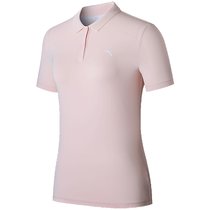 安踏运动POLO衫女装2022短袖 A230XXL粉色系 商务休闲T恤