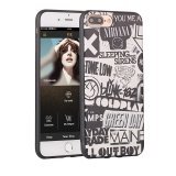 木木（MUNU）苹果7plus iPhone7plus 手机壳 手机套 保护壳 保护套 外壳 后壳 浮雕壳 黑胶软套(涂鸦)