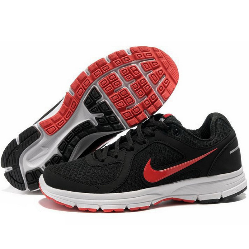 nike耐克 登月6代网面系列男女跑步鞋 网面气垫情侣运动鞋 8175(黑红