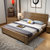 曲尚 床 实木床 双人床 现代中式实木床 1.5米1.8米床 卧室家具组合 木质婚床1403(尺寸颜色备注 实木床)