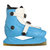 梦斯诺基础冰刀鞋43码蓝 易于站立 矫正姿势 穿脱方便 保暖舒适