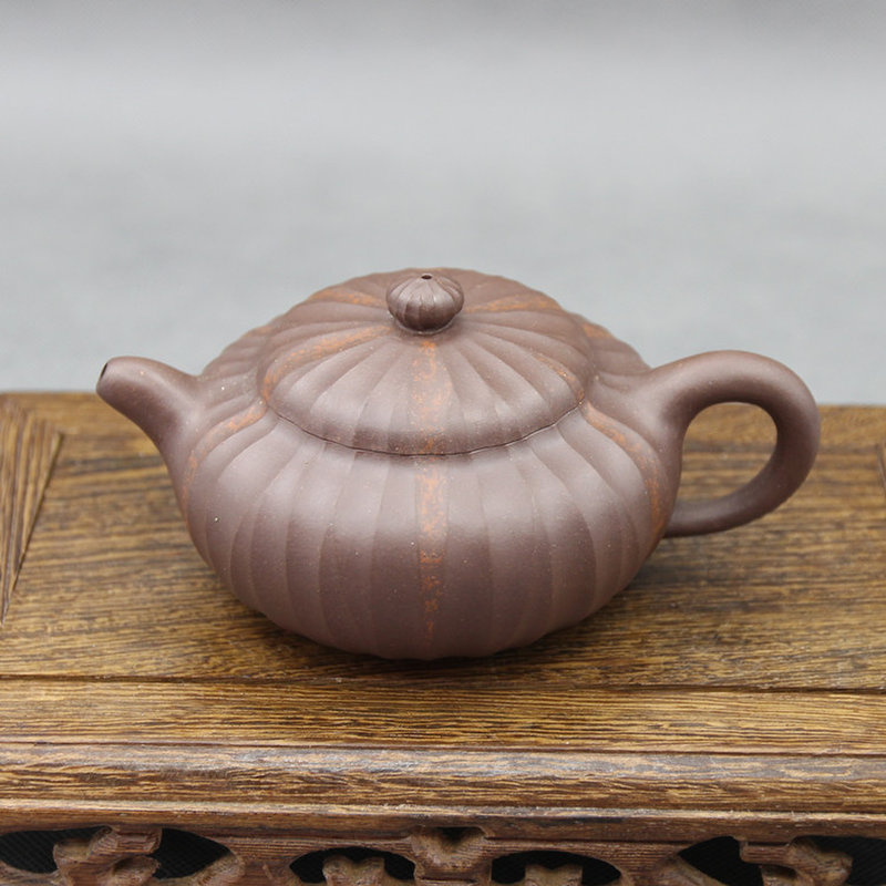 宜兴紫砂壶全手工原矿紫砂邵俊芬仿古宝石紫泥