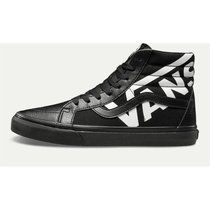 VANS范斯 新款高帮运动板鞋 男女皮革休闲鞋 /W8(42)(黑色VN0A2XSB)