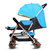 智儿乐双向推行婴儿车可坐可躺轻便折叠婴儿推车儿童四轮伞车宝宝bb手推婴儿车(新美）(天蓝色)