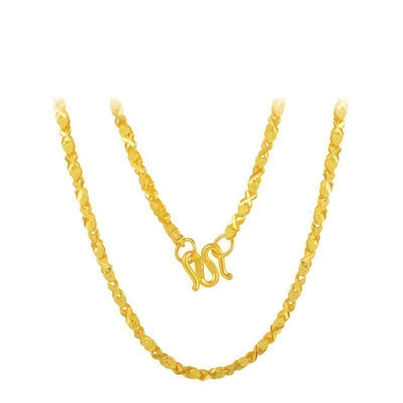 中国黄金爱无限大连环车花女款足金项链约950g足金项链