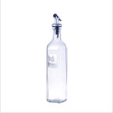 厨房玻璃防漏装油调味瓶A648创意按压油嘴装料酒酱油调料调味瓶lq0360(四个装)