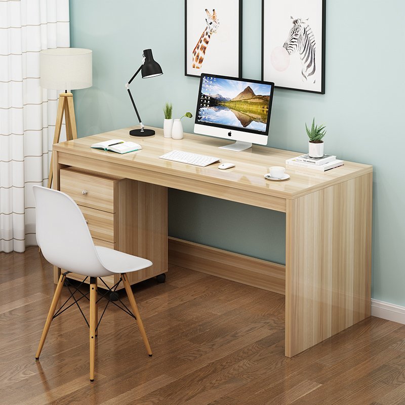 豫见美农 电脑桌台式家用简易书桌简约初中学生学习写字桌卧室办公桌