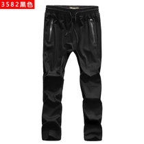 NIANJEEP 吉普盾长裤 男士户外休闲针织裤 大版运动卫裤3582(黑色 4XL)