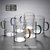 玻璃杯家用耐热带把喝水杯子简约透明茶杯耐高温水杯家庭客厅套装(300ml 6只装 6色)