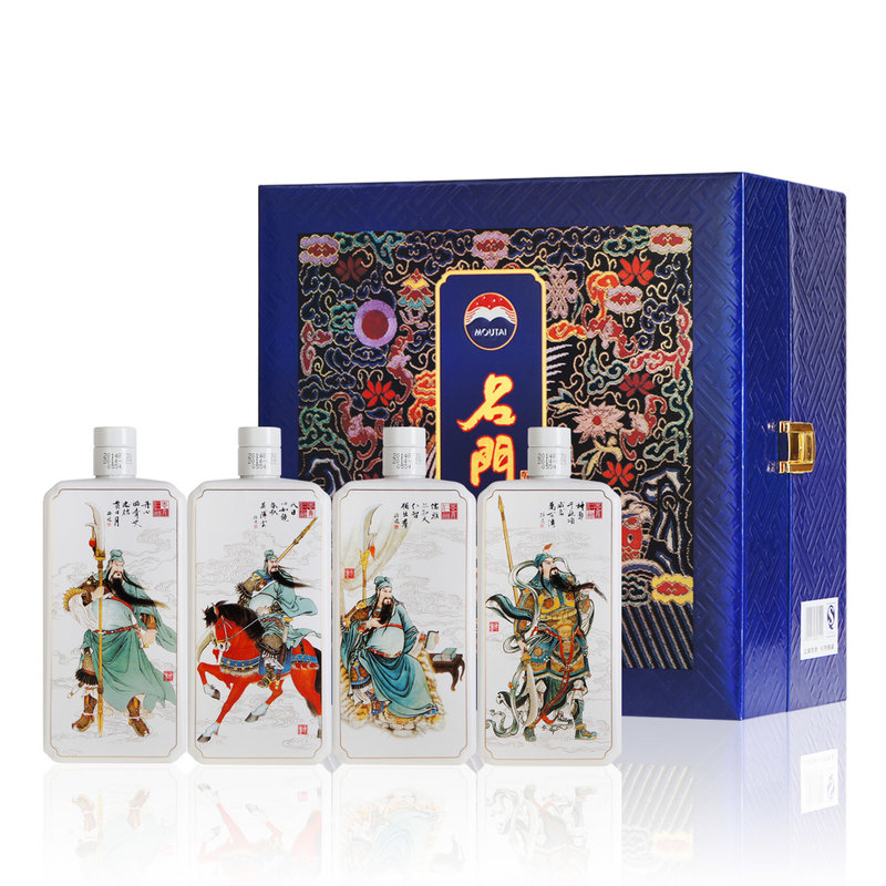 【贵州茅台白酒图片】购酒网 贵州茅台 名门关公酒53度375ml*4瓶礼盒