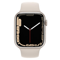 Apple Watch Series 7 智能手表GPS + 蜂窝款45 毫米星光色铝金属表壳星光色运动型表带MKJQ3CH/A