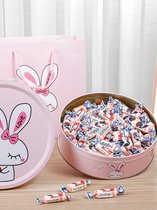 冠生园大白兔奶糖礼盒装混合口味糖果零食送男女生年货节新年礼物(（原味约90颗）卡通兔礼盒礼袋500g)