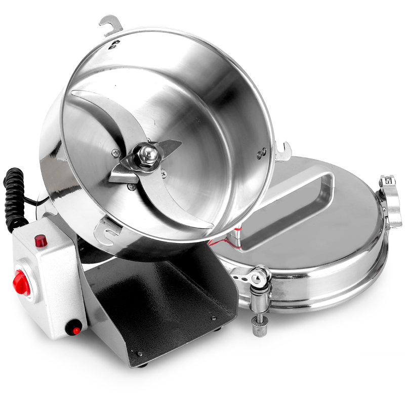 朗鑫多功能中药材粉碎机摇摆式小型不锈钢电动研磨机家用商用超细精细