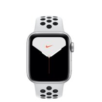 （Apple） 苹果Apple Watch Series 5智能手表iwatch5苹果手表(Nike+银色铝金属表壳白金配黑 40mm GPS款)