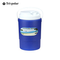圆形保温箱PU保温层旅游野餐便携冷藏保鲜箱车载手提小型保温桶TP5512(天蓝色)