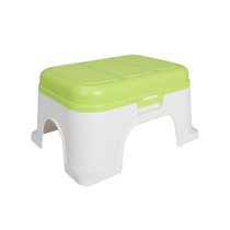 爱丽思IRIS 多功能收纳凳塑料储物凳可坐人收纳凳(60号绿/白)