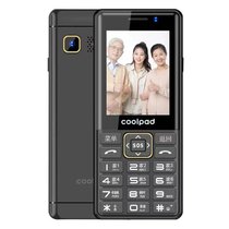 Coolpad酷派 C588S 2.4寸屏 512MB运行4G内存 蓝牙 全网通4G安卓按键WIFI老人手机按键手机(黑色)