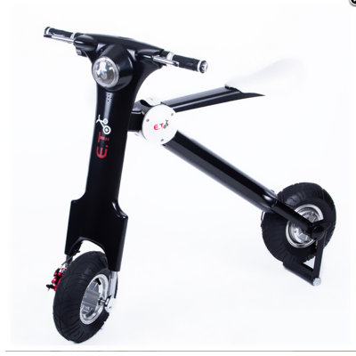 电动滑板车 成人折叠电动车 电瓶自行车锂电池代步车便携代驾 可折叠(黑色)