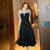 MISS LISA赫本风小黑裙子气质优雅轻熟长款连衣裙B1128(黑色 M)