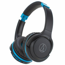 铁三角（Audio-technica）ATH-S200BT 头戴式密闭型蓝牙耳机 手机耳机 无线耳机 灰蓝色