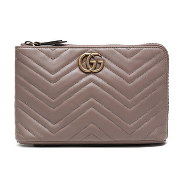 gucci古驰女士皮革手拿包498128dsvrt5729棕色时尚百搭