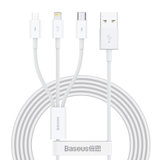 倍思（Baseus）  一拖三数据线苹果Type-c安卓三合一手机充电线   优胜系列快充数据线1.5米(白色)