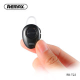Remax/睿量RB-T22迷你蓝牙耳机简约商务无线耳塞单耳4.2版本按键控制一拖二男女情侣款手机清晰通话音乐约3小时(黑色)